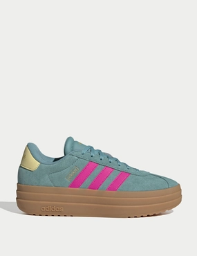 VL Court Bold Shoes - Powder Teal/Shock Pink/Powder Yellow Adidas Shoes Ultra Boost