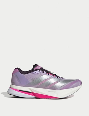 Adizero Boston 13 Shoes - Powder Plum/Silver Metallic/Shock Pink Adidas Dame 4 Basketball Shoes