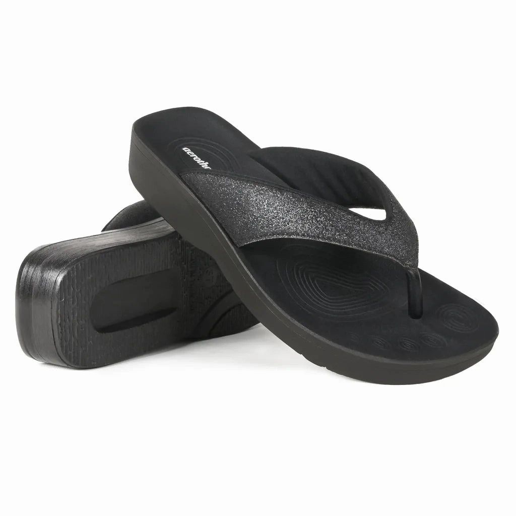Crystal Mist Comfortable Flip Flops with Arch Support