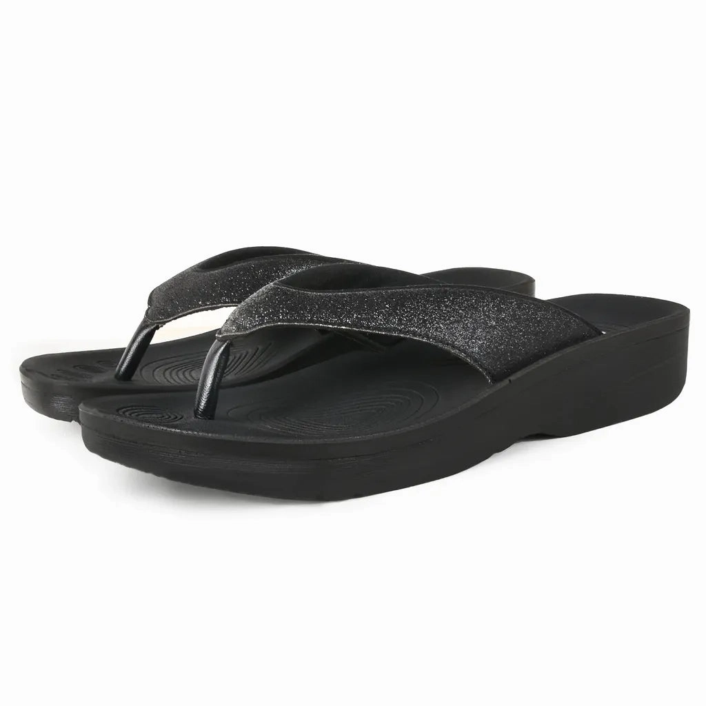 Crystal Mist Comfortable Flip Flops with Arch Support