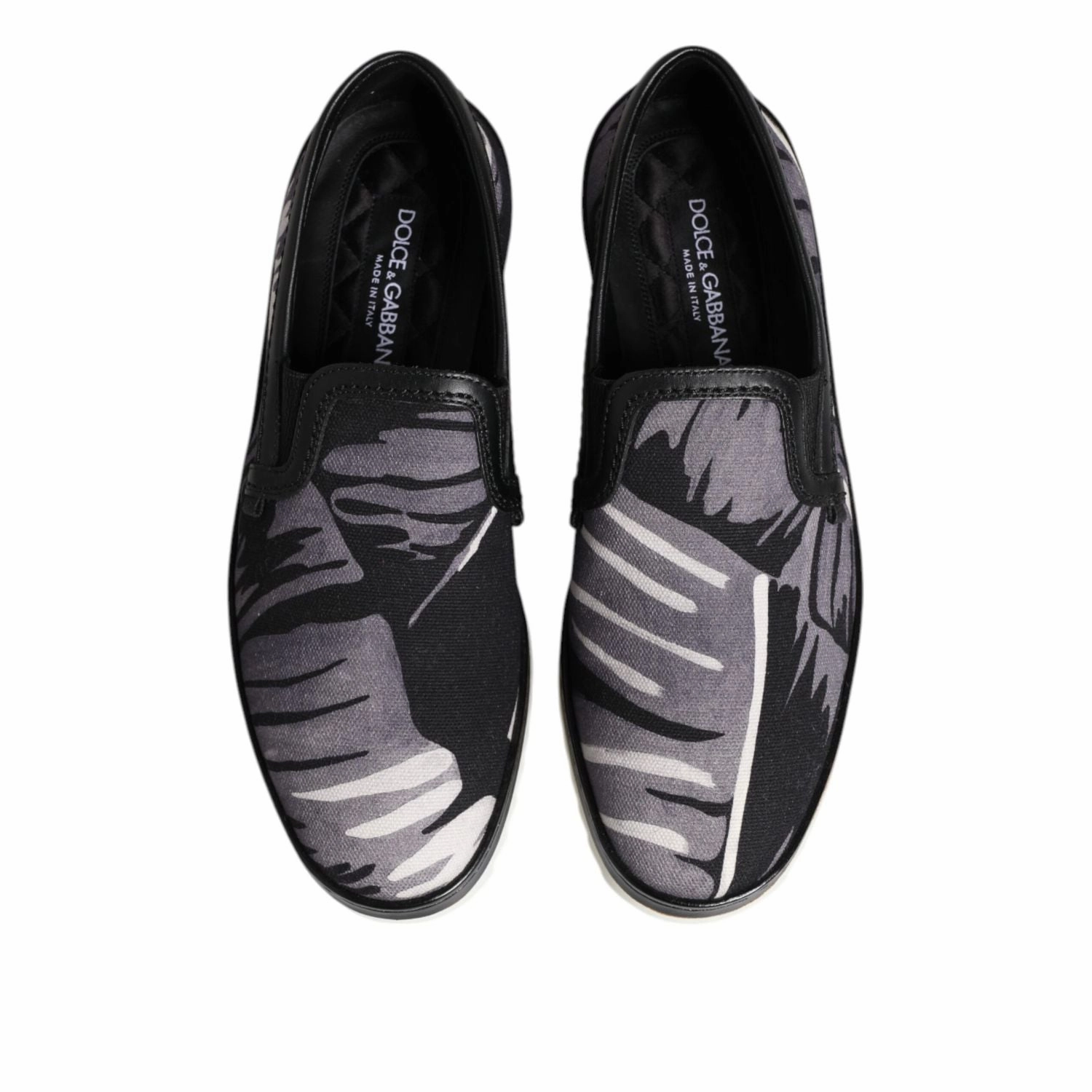 Dolce & Gabbana Black Tropical Slip On Men Sneakers Shoes Lanvin Curb Sneakers Sale