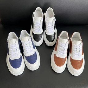 Casual Shoes Plus Size Real Crocodile Sneakers: Mens Genuine Alligator Leather Lace-up Shoes  #S586