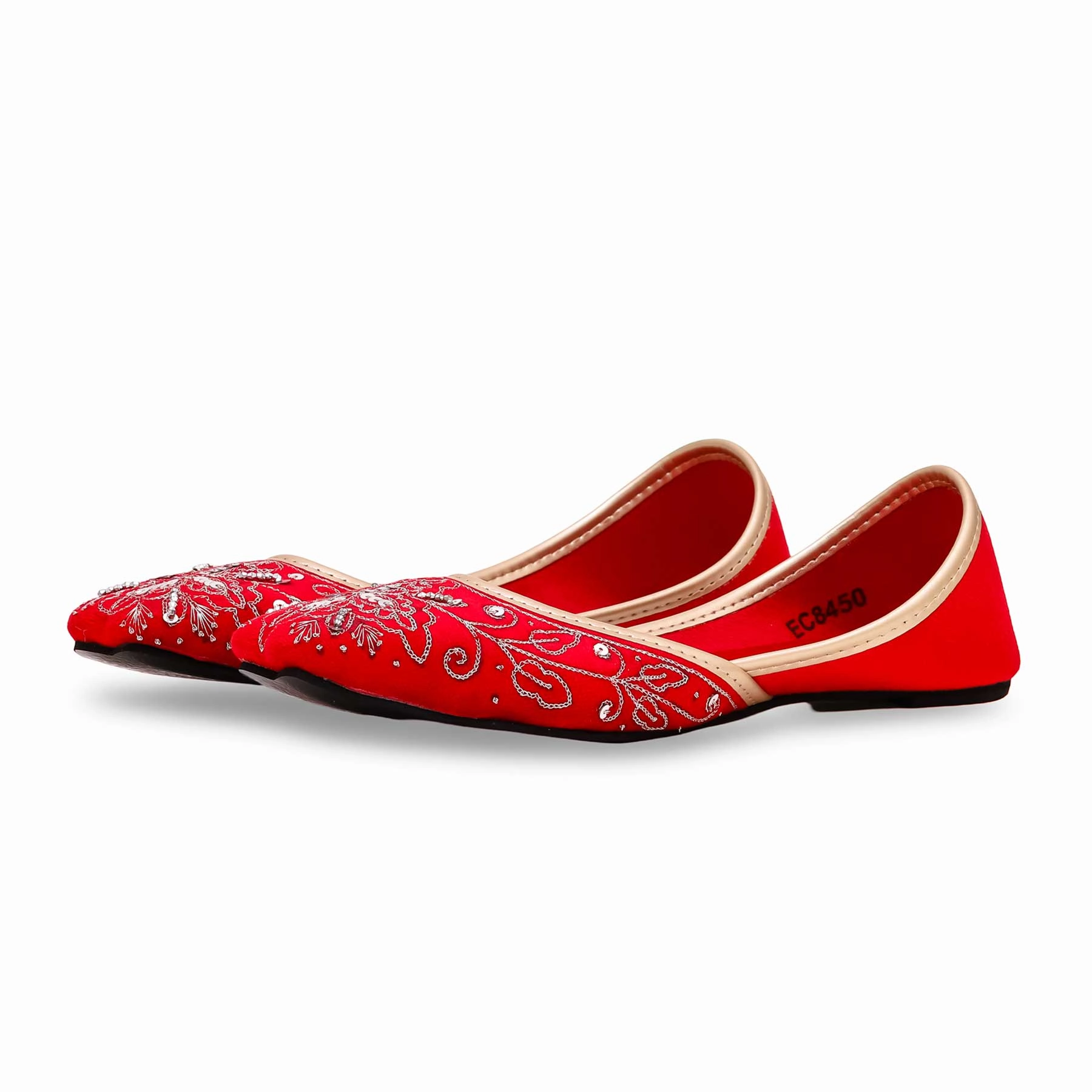 Good Shoes For Flat Wide Feet Red Fancy Khusa EC8450