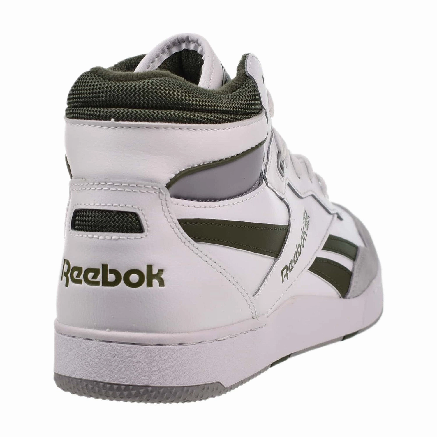 Casual Leather Loafer Shoes Reebok BB4000 II Mid Men's Shoes White-Varsity Green
