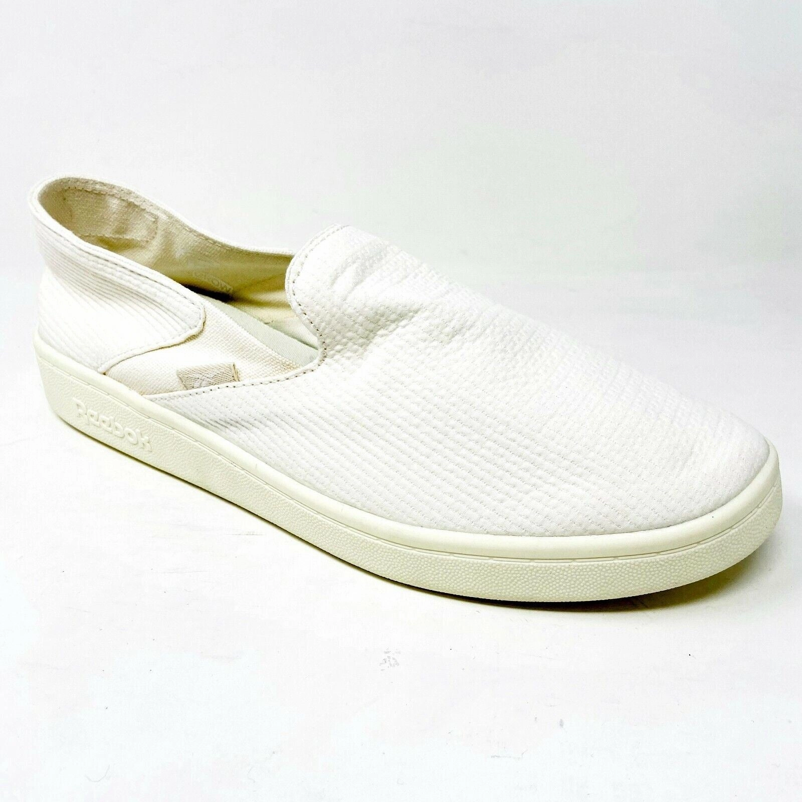 Reebok Cotton & Corn Slip On Chalk White Womens Casual Laceless Shoes FX0392 Casual Skateboarding Shoes