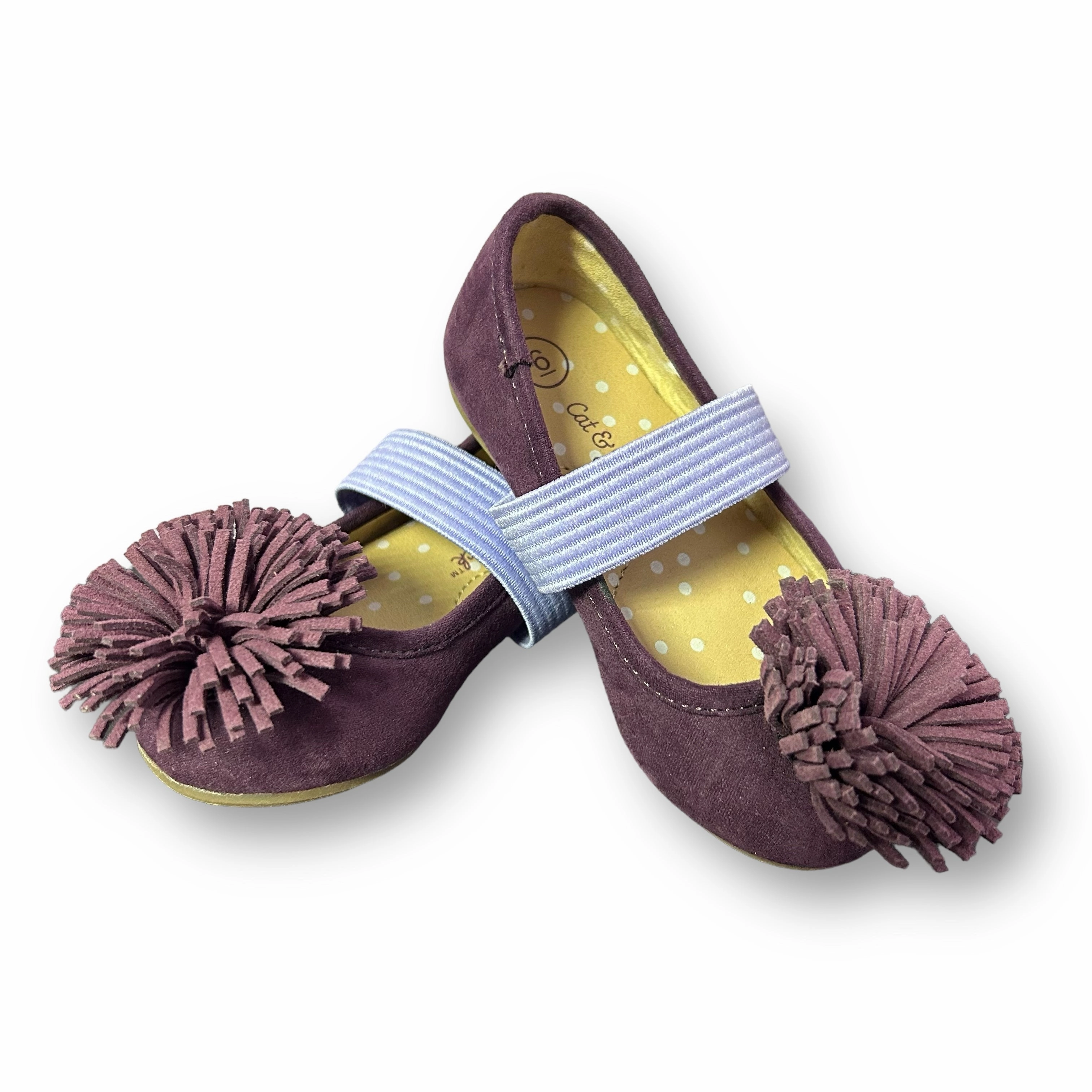 Biodegradable Flip Flops Toddler Girls Size 6 Ballet Flats Slip On Pom Pom Casual Shoes