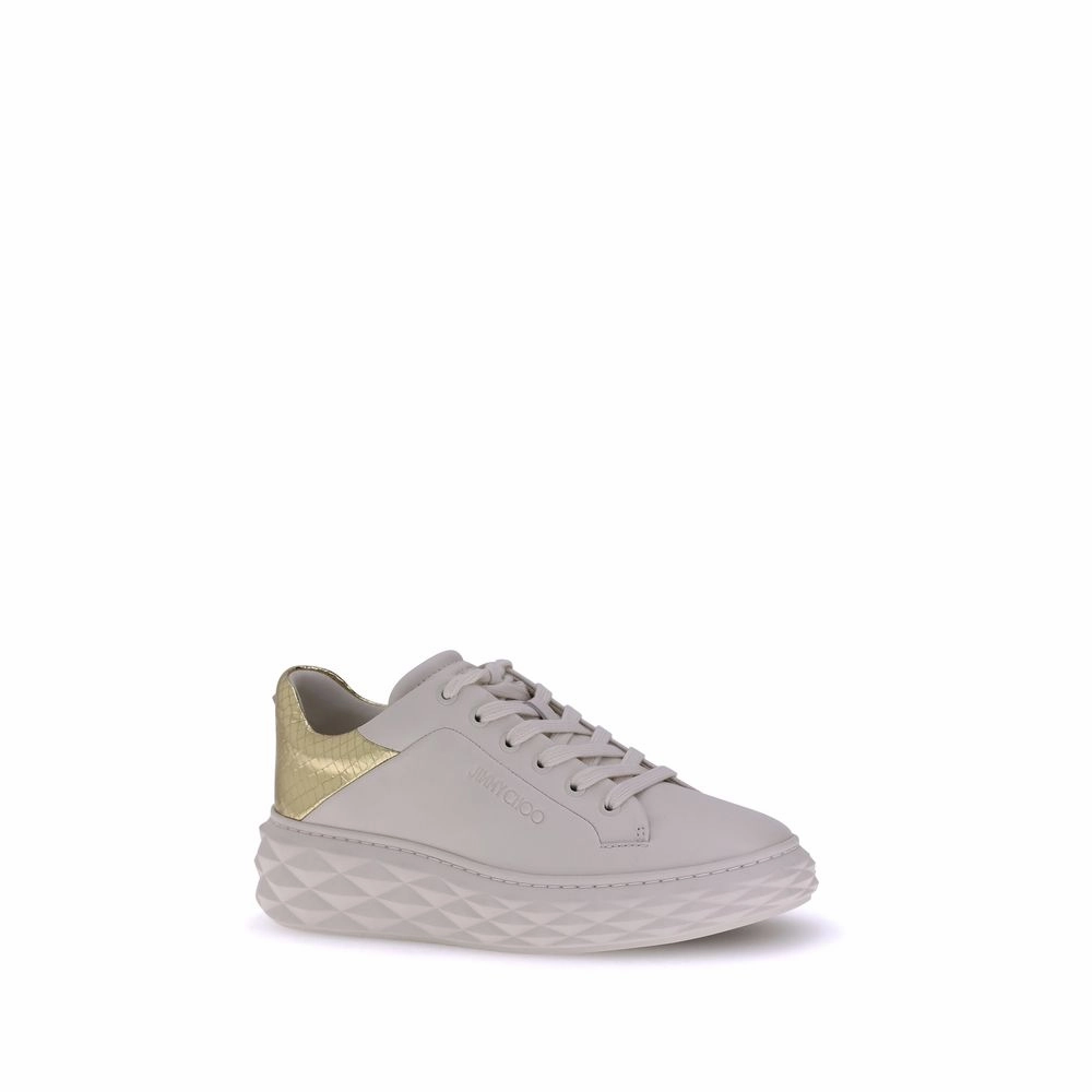 8.5 Sneakers Jimmy Choo White Calf Leather Bos Taurus Chunky Sneakers