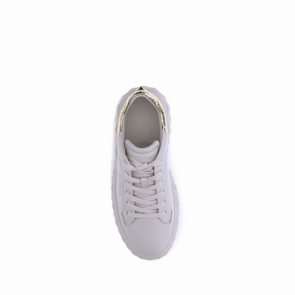 Jimmy Choo White Calf Leather Bos Taurus Chunky Sneakers State Sneakers