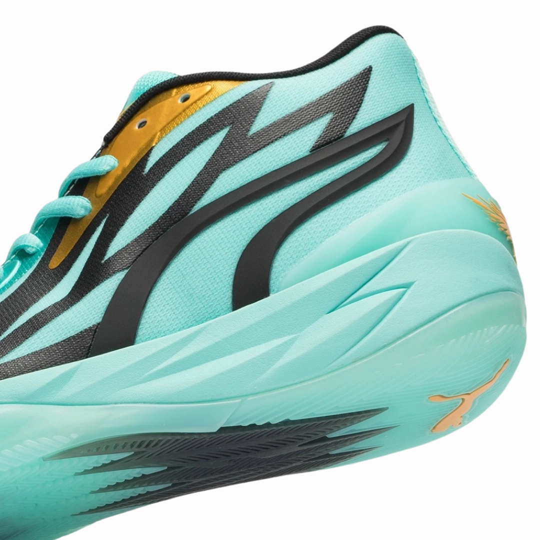 Puma Caven 2.0 Basketball Shoes Puma LaMelo Ball MB.02 Honeycomb Turquoise Black Gold
