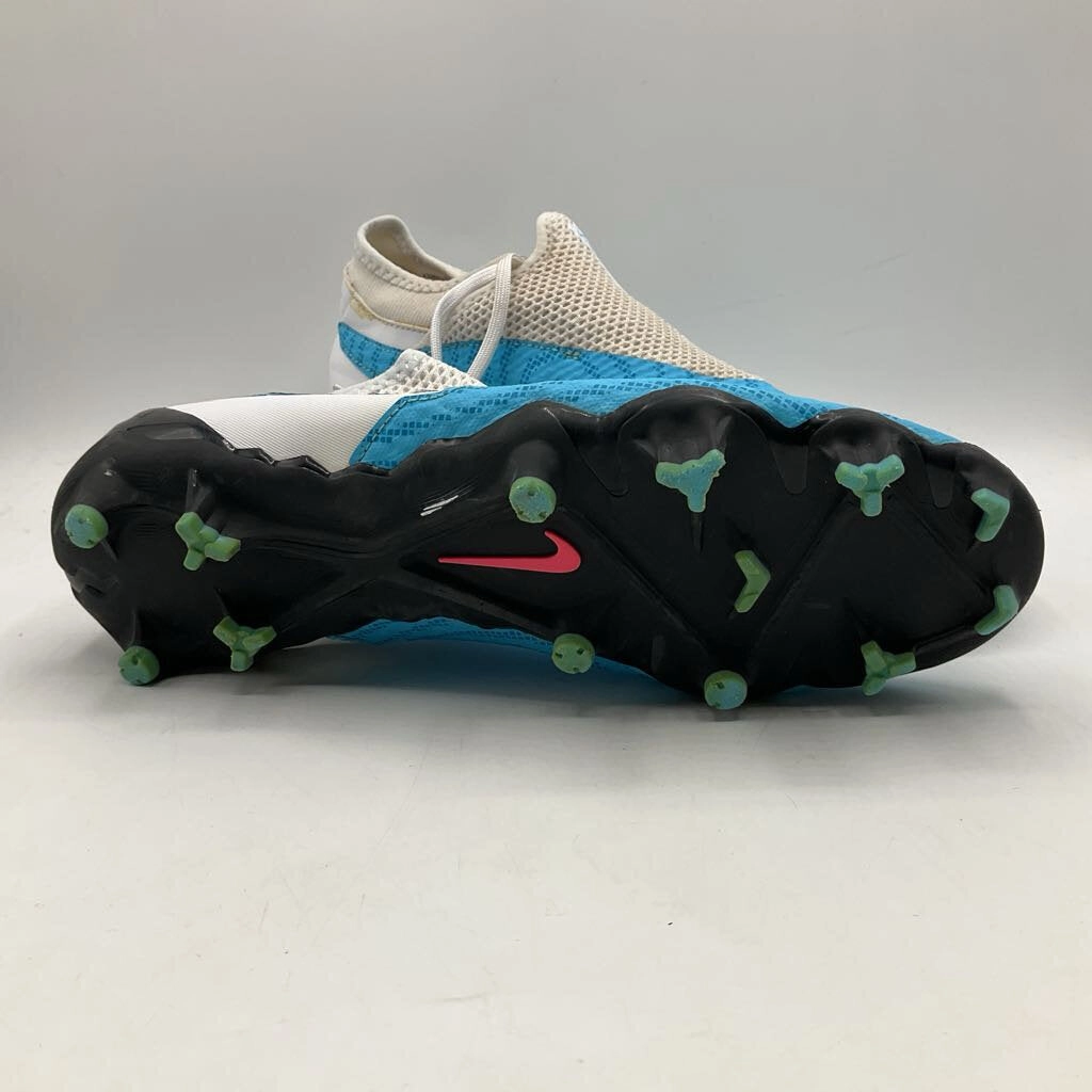 Asics Golf Shoes Wide Width Size 7Y: Nike Blue/White Slip-On Soccer Cleats