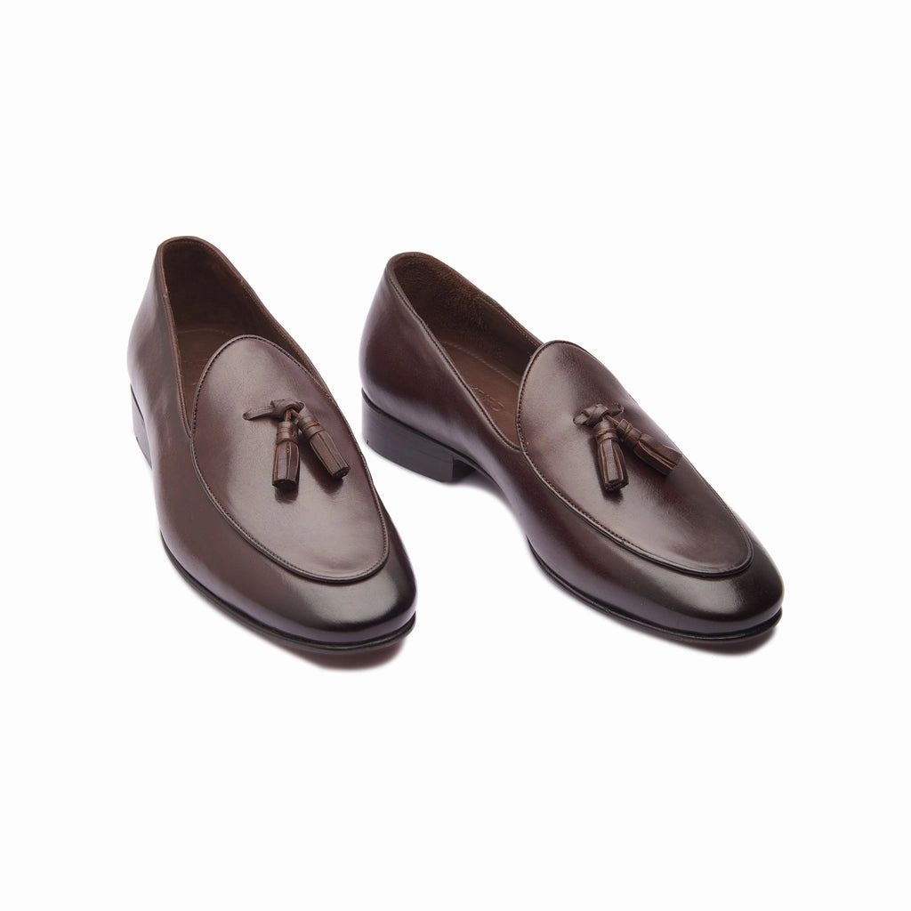 Women Silver Loafers Ren, Tassel Loafer - Brown | Blake Stitched | Classics Collection