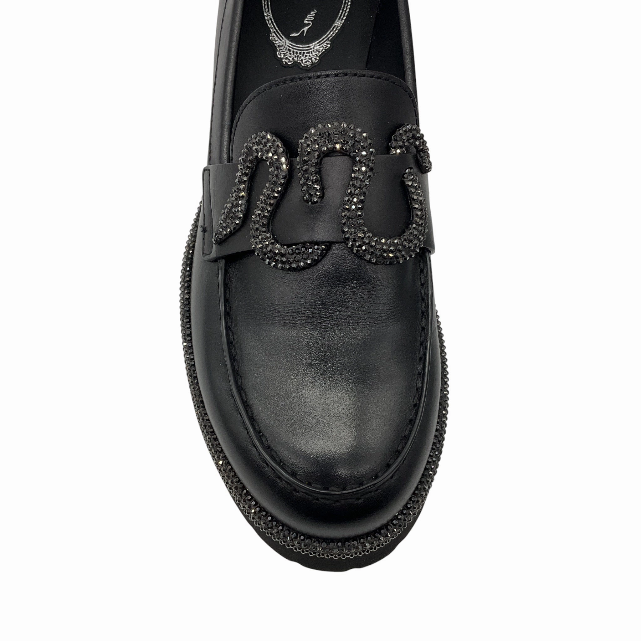 Loafers Comfort Rene Caovilla Black Morgana Crystal Loafers