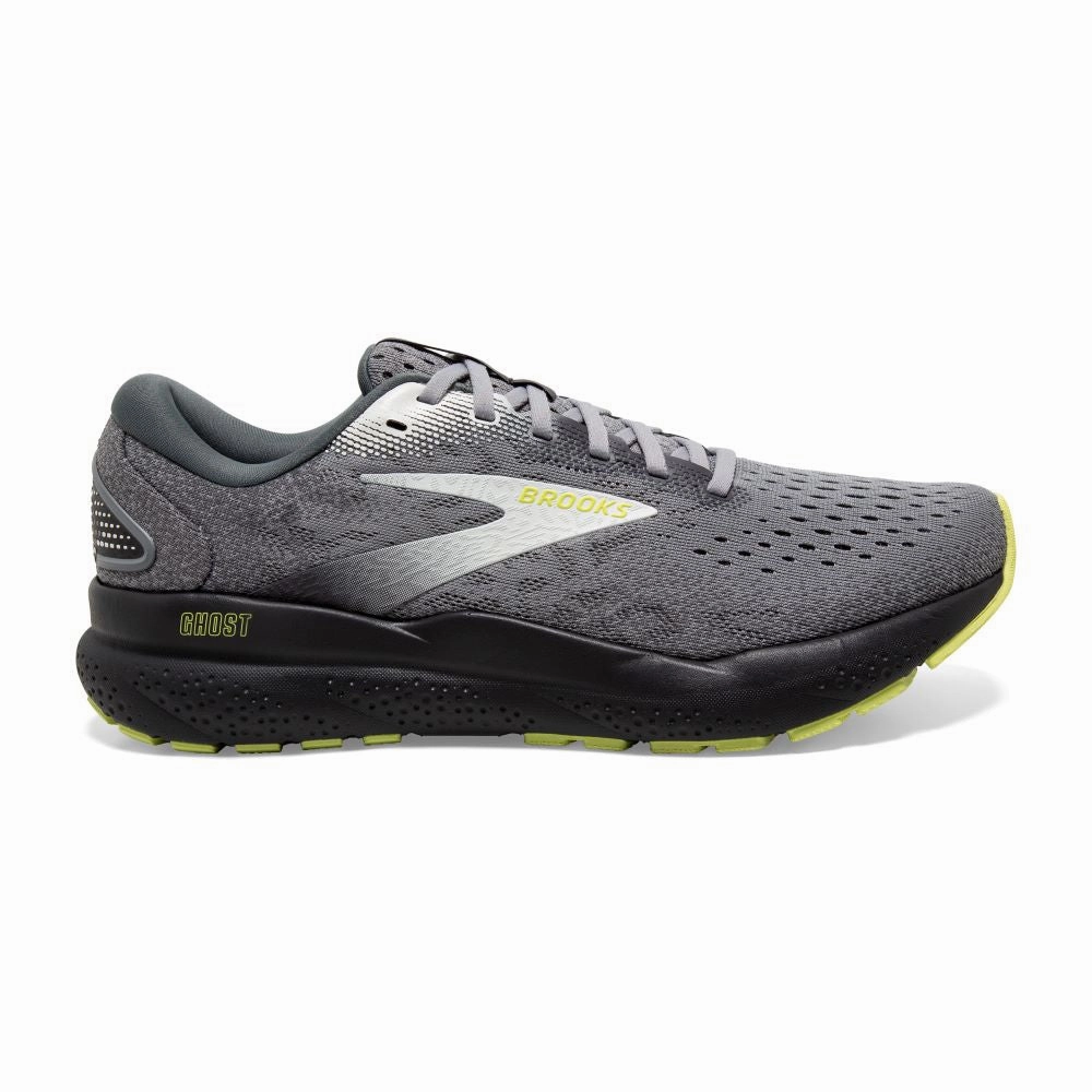 Best Shoes For Marathon Training And Running 'Brooks' Men's Ghost 16 - Primer / Grey / Lime