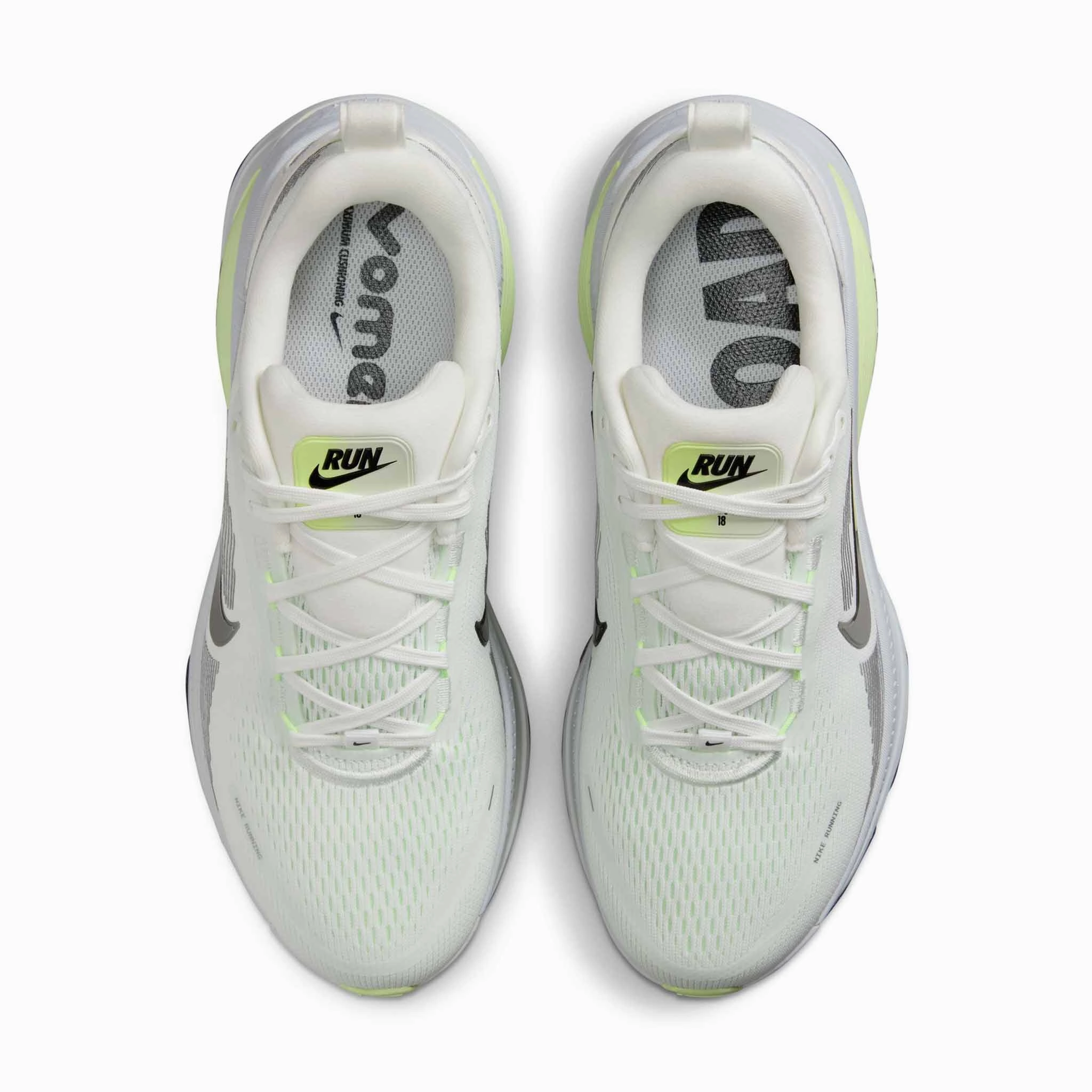Nike | Women's Vomero 18 Road Running Shoes - Summit White/Black-Barely Volt Asics Shoes Amplifoam