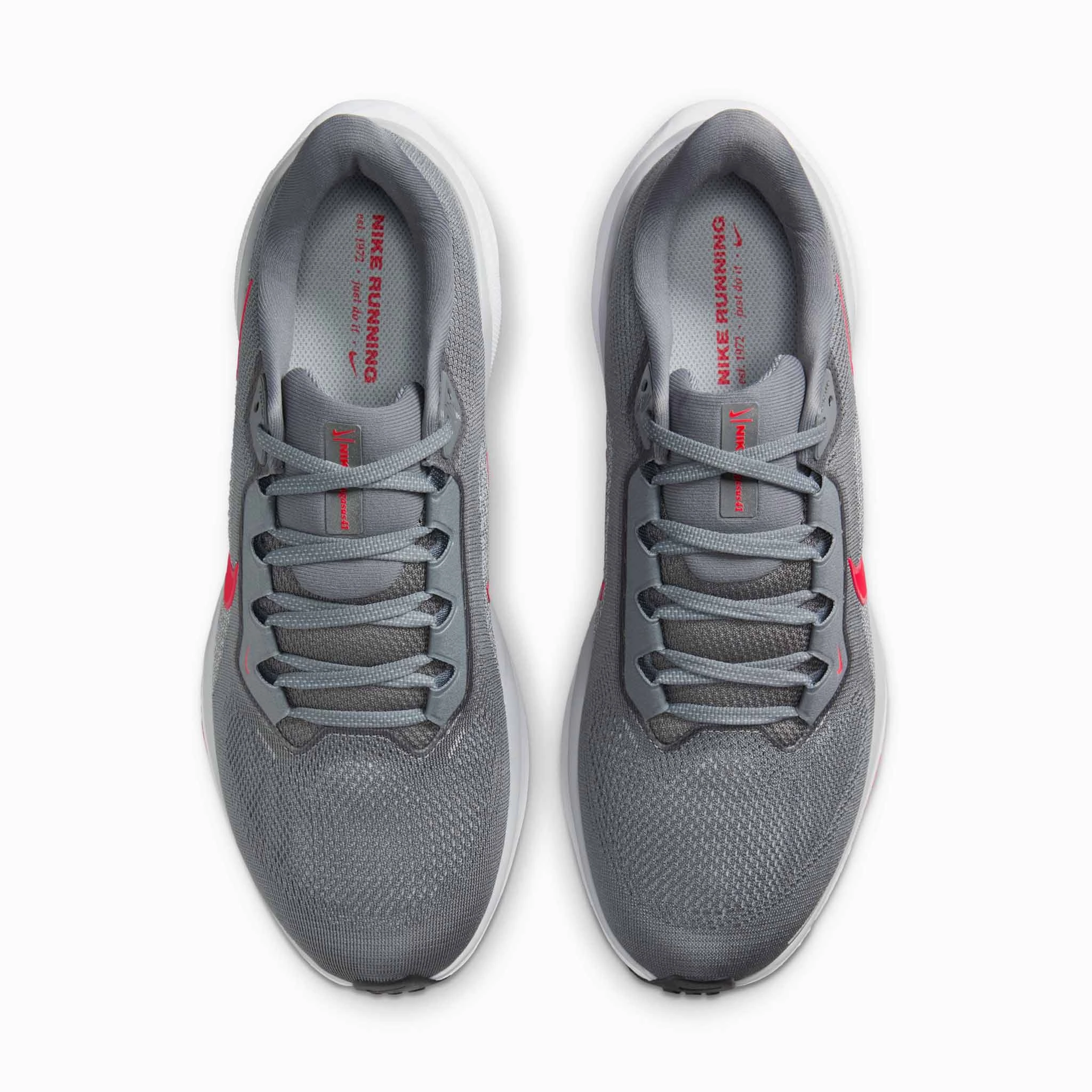Nike | Men's Pegasus 41 Road Running Shoes - Cool Grey/Bright Crimson-Wolf Grey Asics Made In Japan Running Shoes