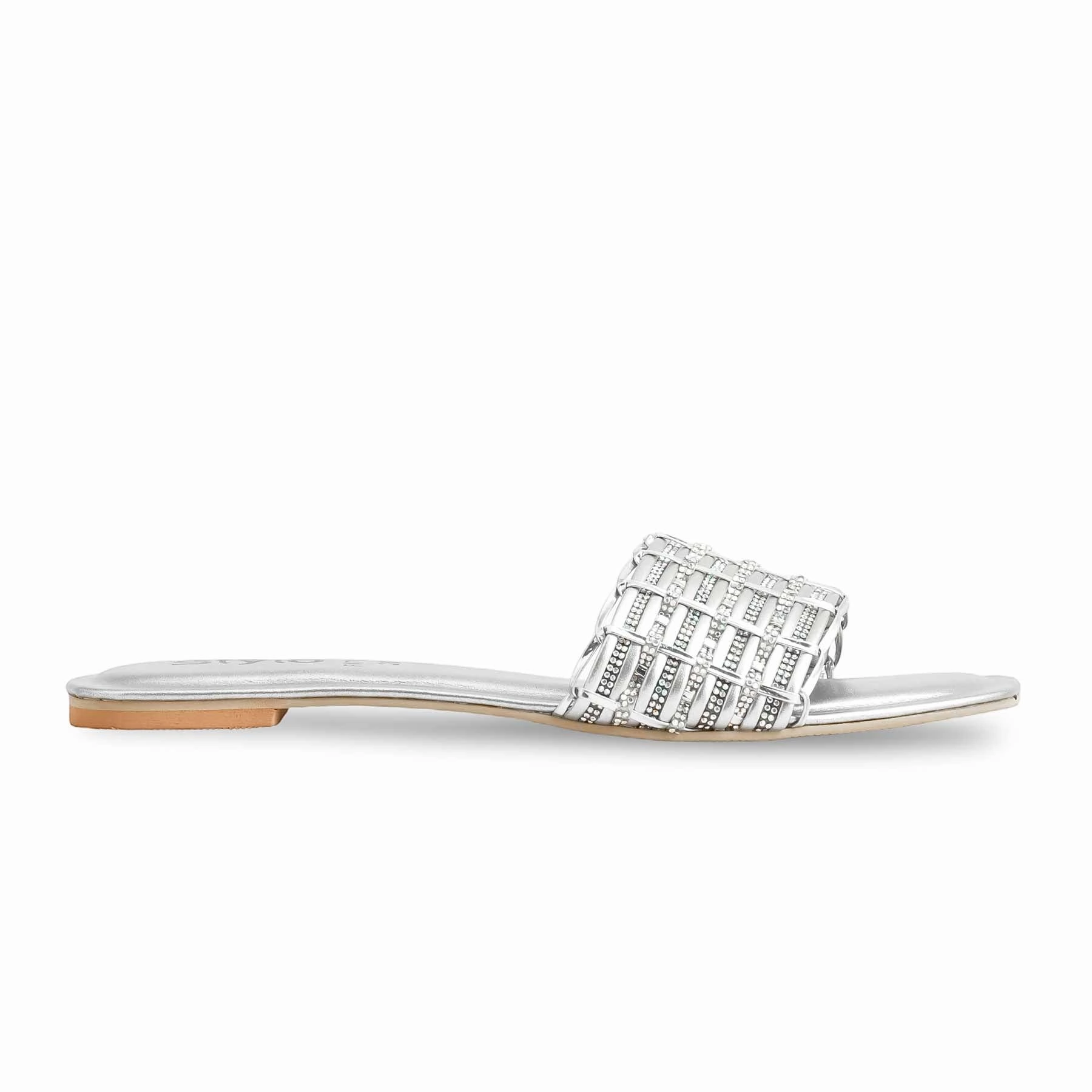 Slides Platforms Silver Fancy Slipper FN7825