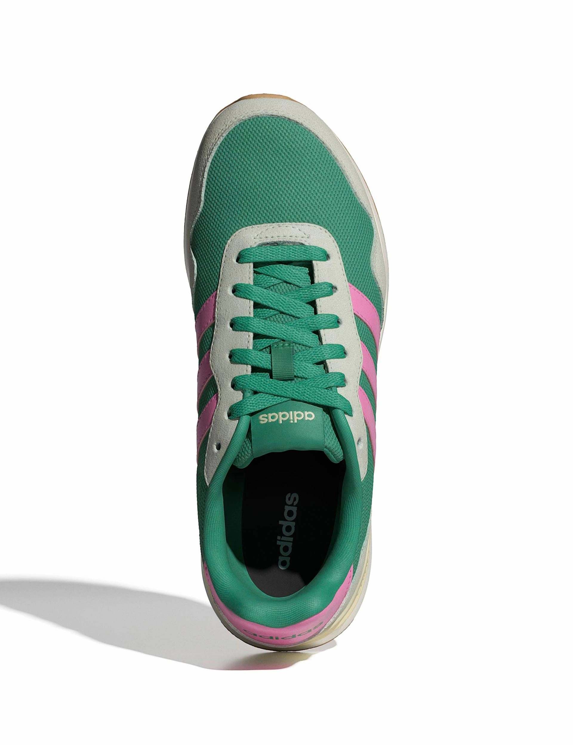 Adidas Turf Soccer Shoe Run 60S 4.0 Shoes - Semi Court Green/Bliss Pink/Warm Vanilla