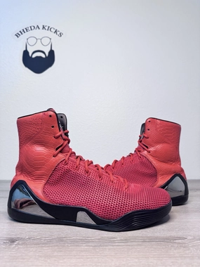 Size 13 - Nike Kobe 9 KRM EXT High Red Mamba Black (716993-600) Preowned New Asics Volleyball Shoes