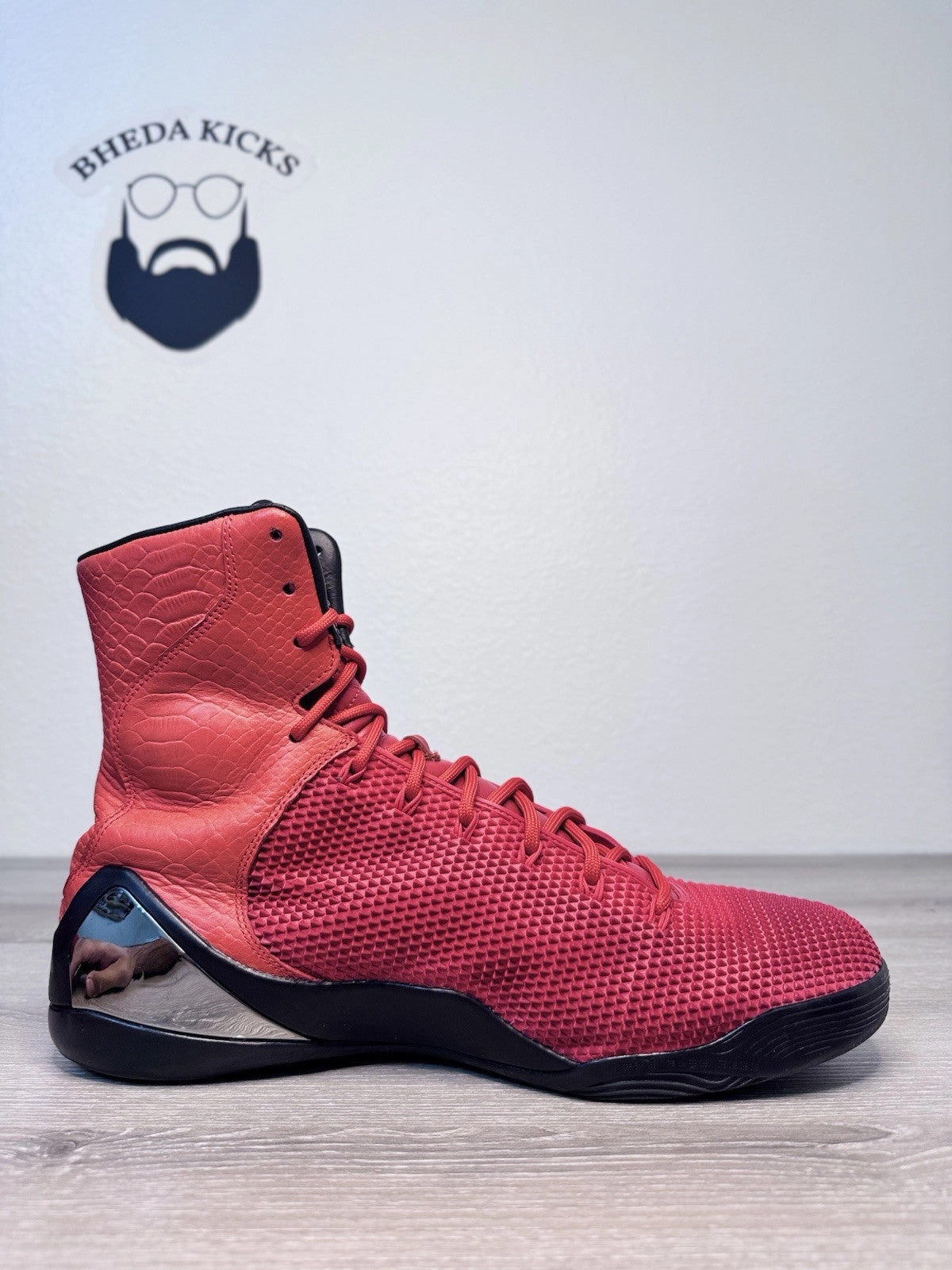 Asics Gel-tactic 12 Indoor Court Shoes Reviews Size 13 - Nike Kobe 9 KRM EXT High Red Mamba Black (716993-600) Preowned