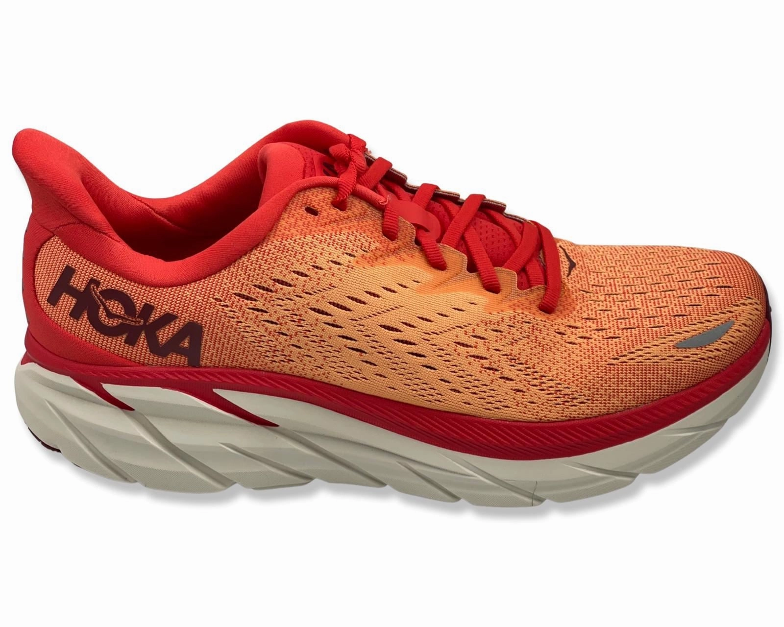 Running Shoes Stability Hoka Clifton 8 in Orange for Men's