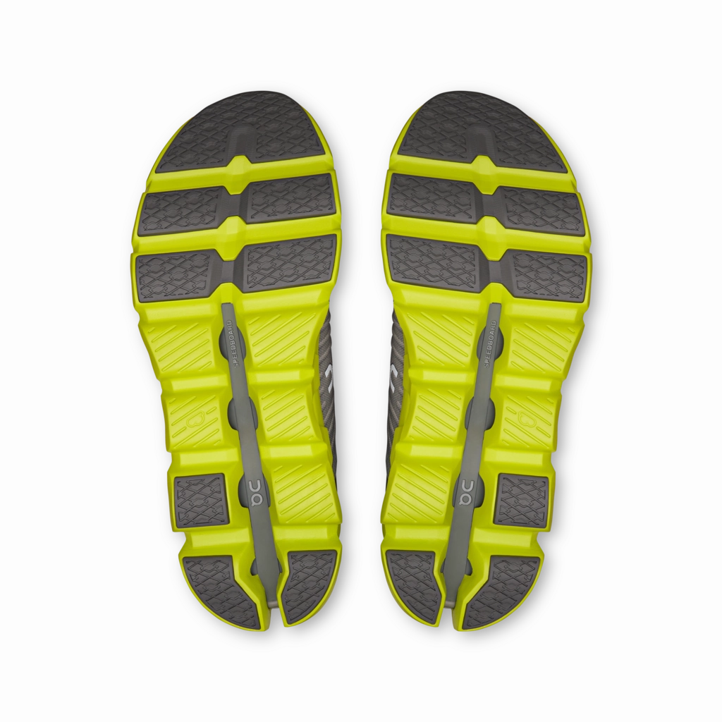 'On Running' Men's Cloudswift 4 - Alloy / Lime Running Shoes With A High Arch