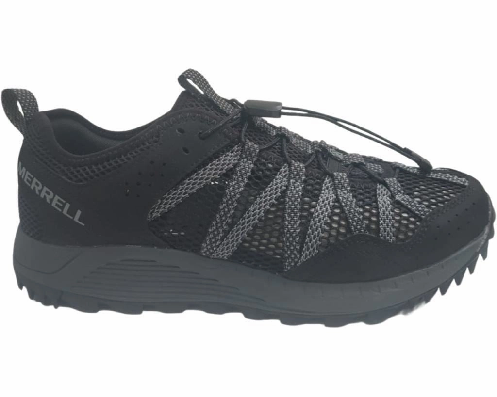 Best Wide Running Shoe Merrell Wildwood Aerosport Shoes in Black for Men's