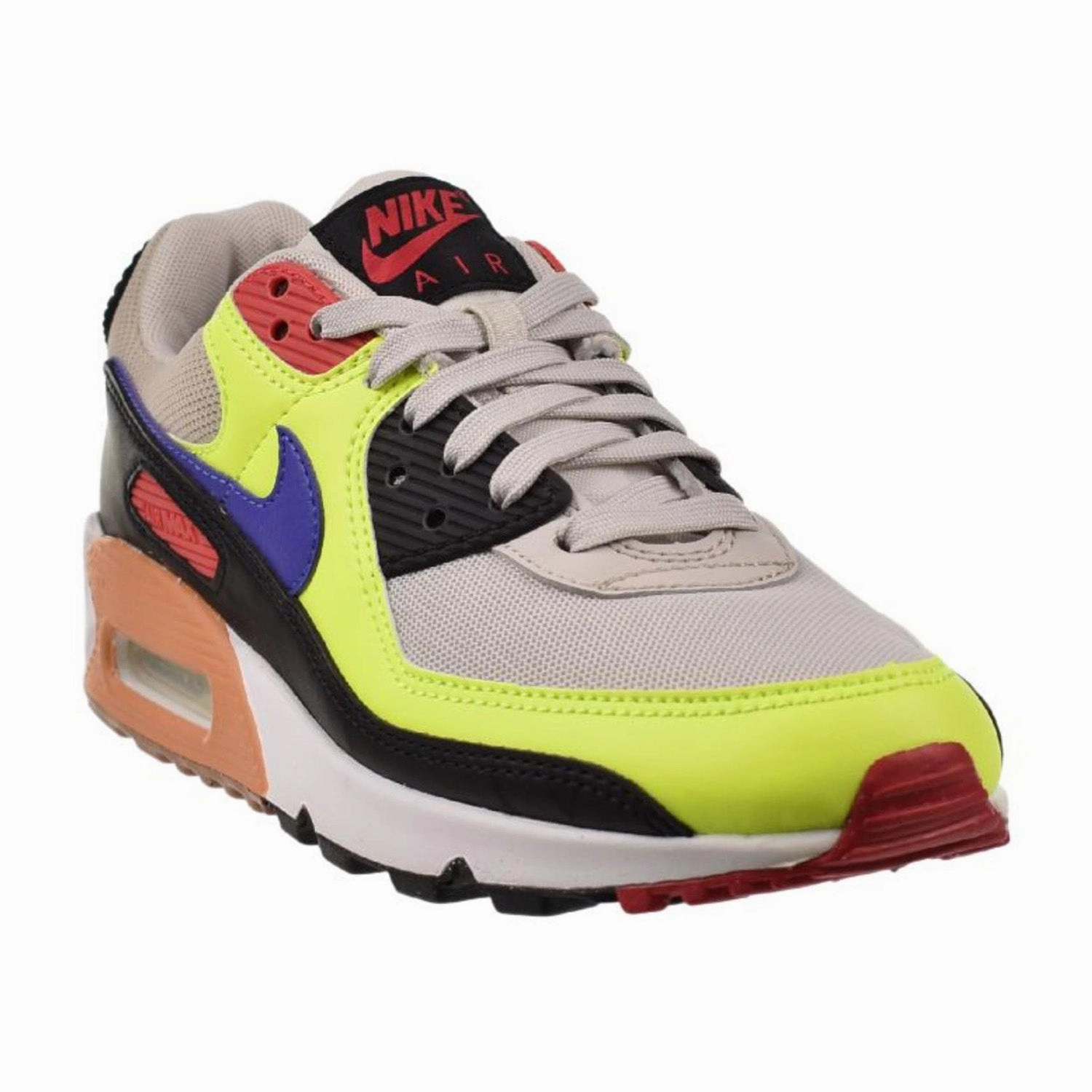 Nike Air Max 90 Women's Shoes Light Bone-Volt-Black Comfortable Running Shoes