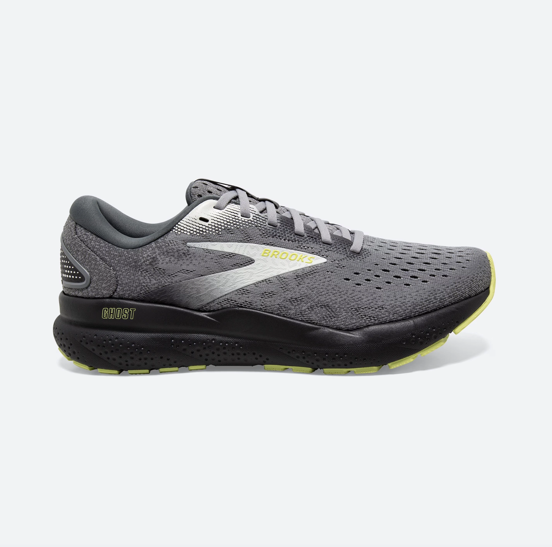 Best Shoes Running Plantar Fasciitis Brooks Mens Ghost 16 Wide - Primer/Grey/Lime (1104182E040)