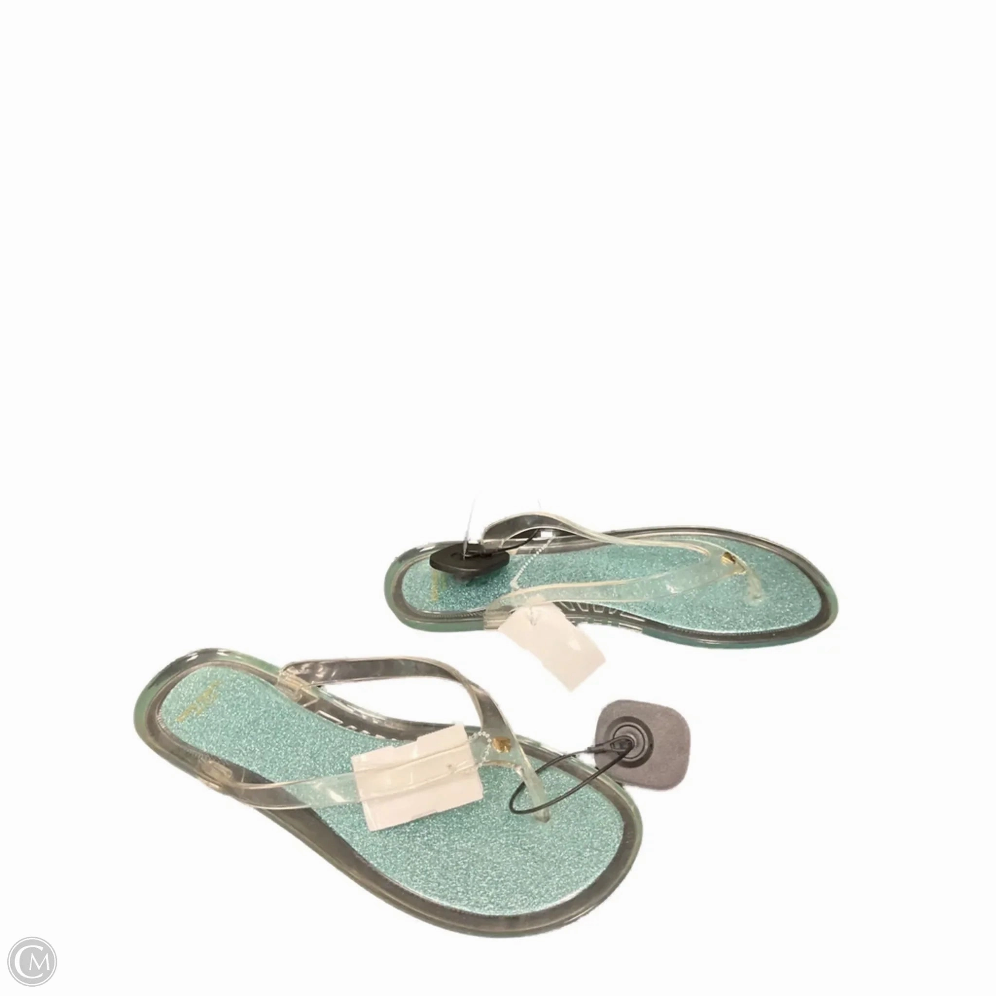 Sandals Designer By Kate Spade In Clear, Size: 10 Heart Flip Flops