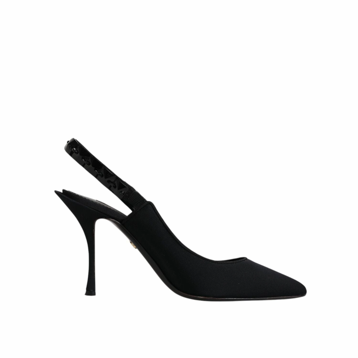 Sandals Grenada Reviews Dolce & Gabbana Black Embellished Charmeuse Slingback Shoes