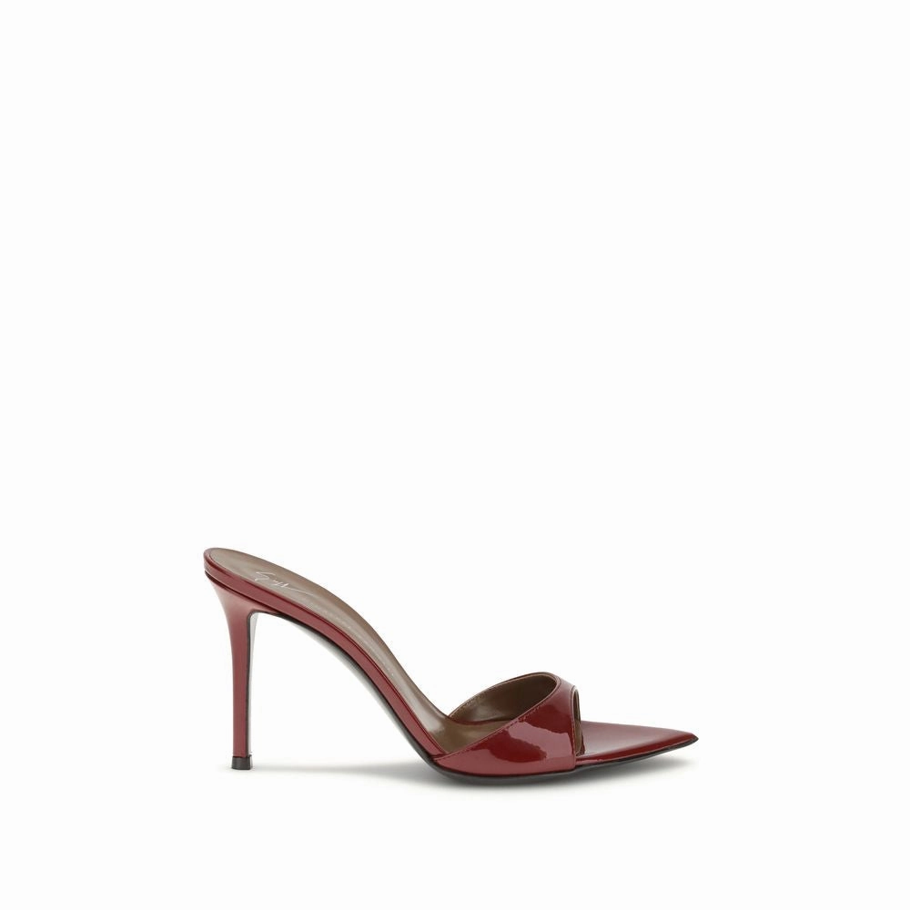 Grounding Sandals Giuseppe Zanotti Bordeaux Leather Stiletto Heel Sandals