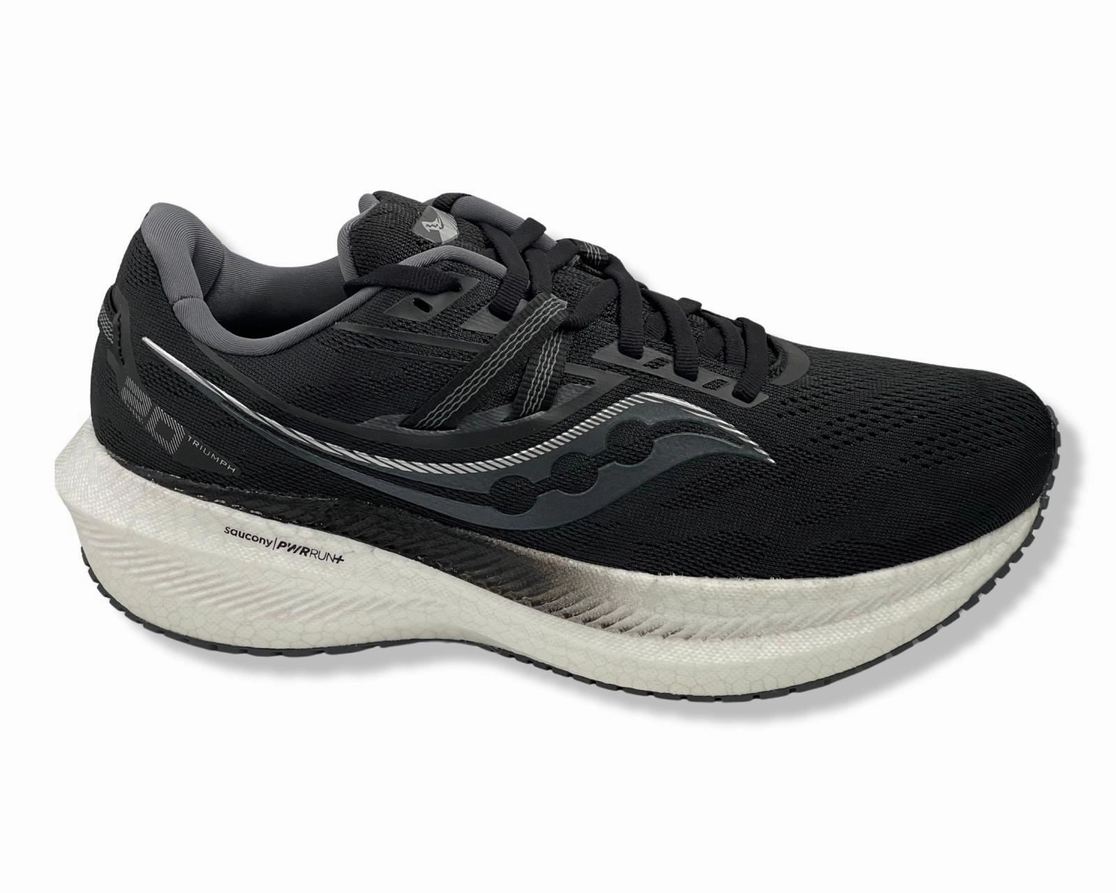 460 V3 Running Shoe Saucony Triumph 20 WIDE Runing Shoes In Black\White For Men's
