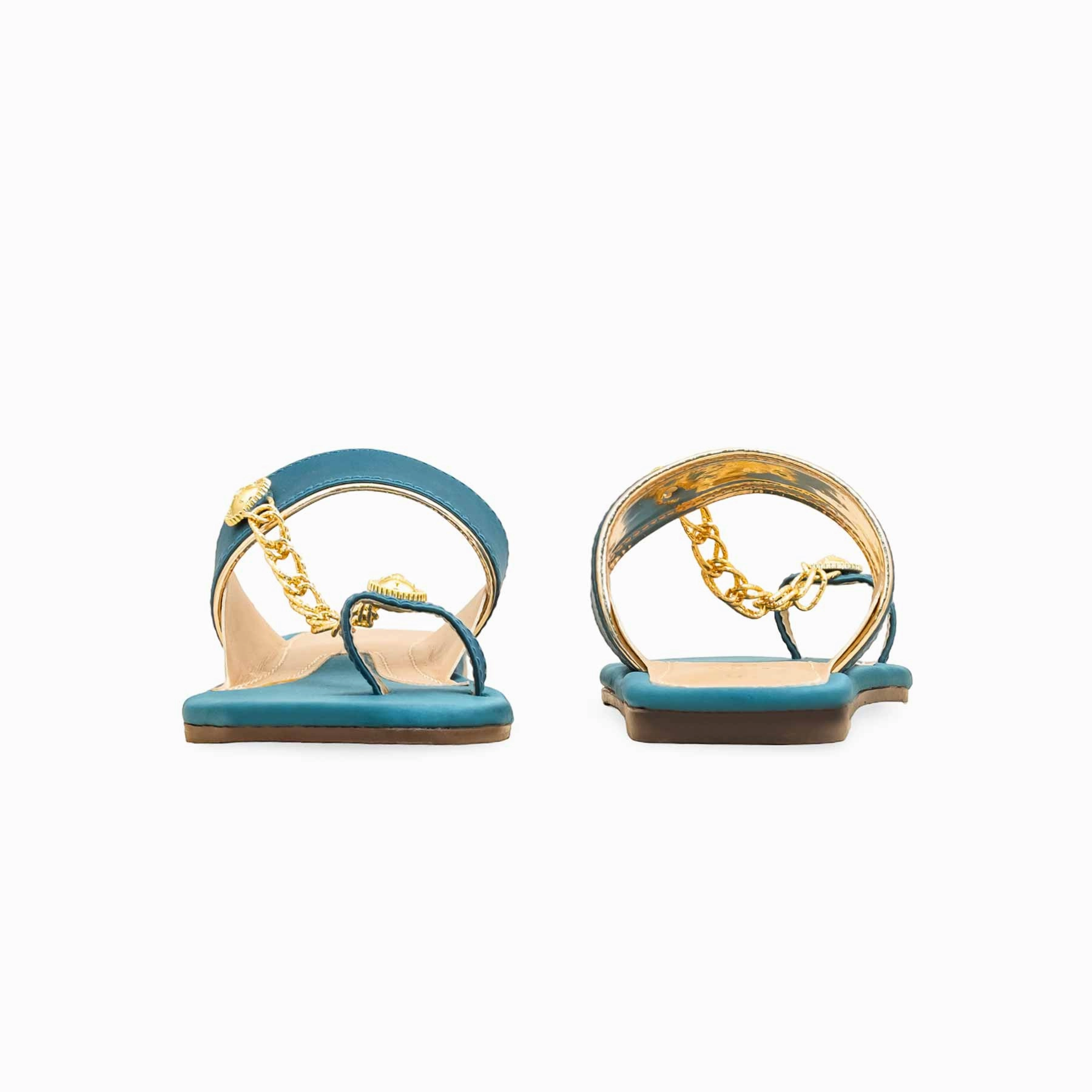 Flat Feet Basketball Shoes Seagreen Casual Chappal For Ladies CL2140