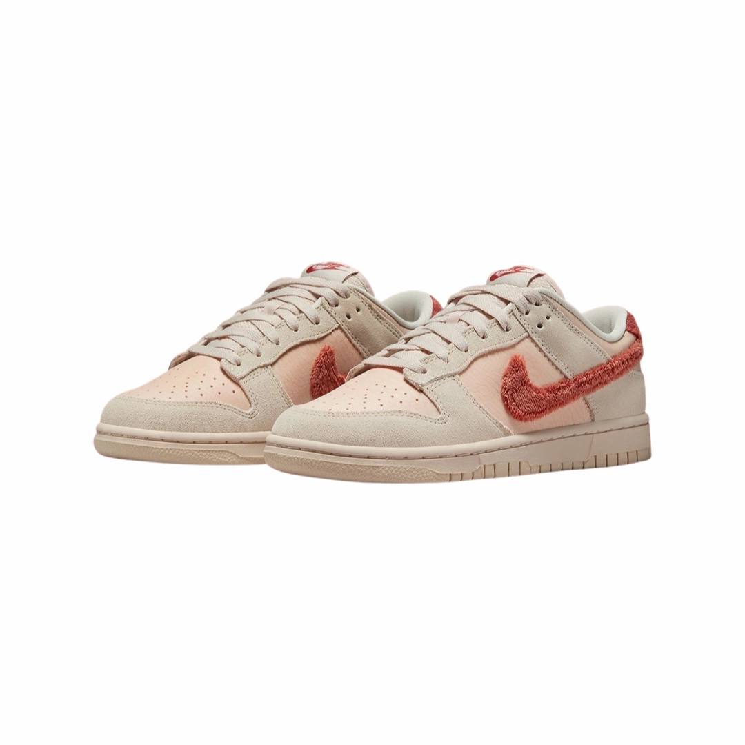 Nike Women's Dunk Low Terry Swoosh Shimmer Mars Stone Sanddrift DZ4706-200 Asics Tennis Shoe Laces