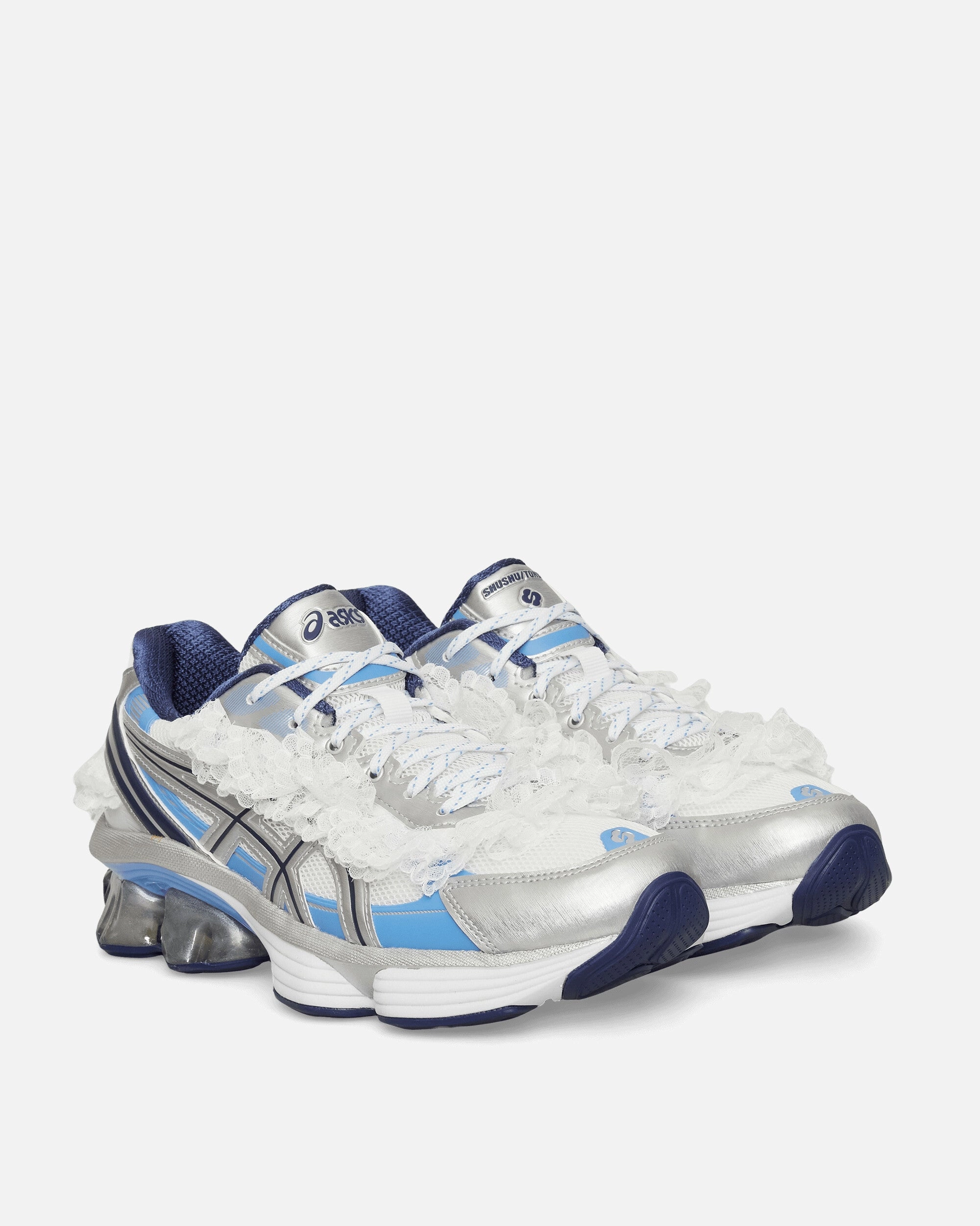 White Asics Shoes SHUSHU/TONG GEL-Kinetic Fluent Sneakers White / Dive Blue