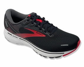 Brooks Ghost 14 Wide Running Sneakers In Black & Red For Men Best Training Shoes For Running