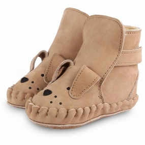 Luxury Fur Slippers Donsje Baby Kapi Classic Lining Dog Truffle Nubuck