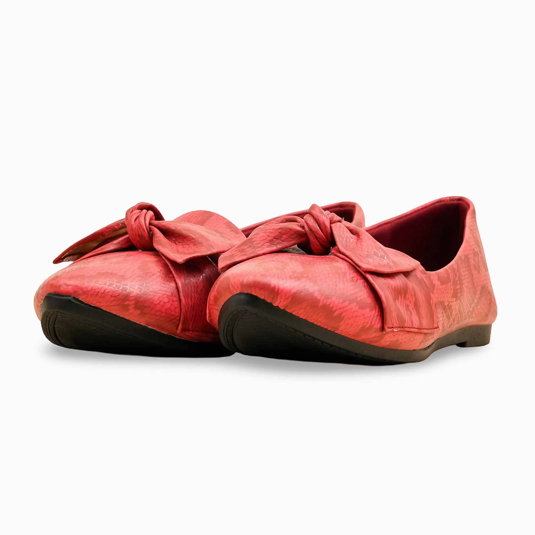 Casual Flat Slip On Shoes Red Pumps For Ladies WN1354