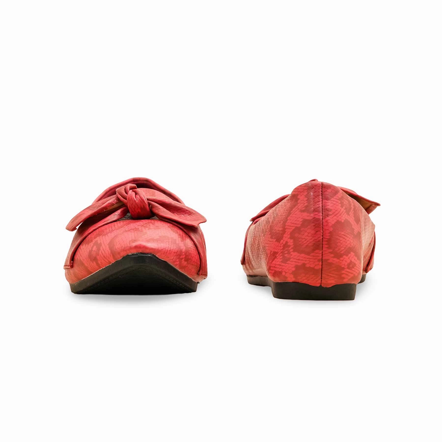 Red Pumps For Ladies WN1354 Fox Boa Flat Shoes