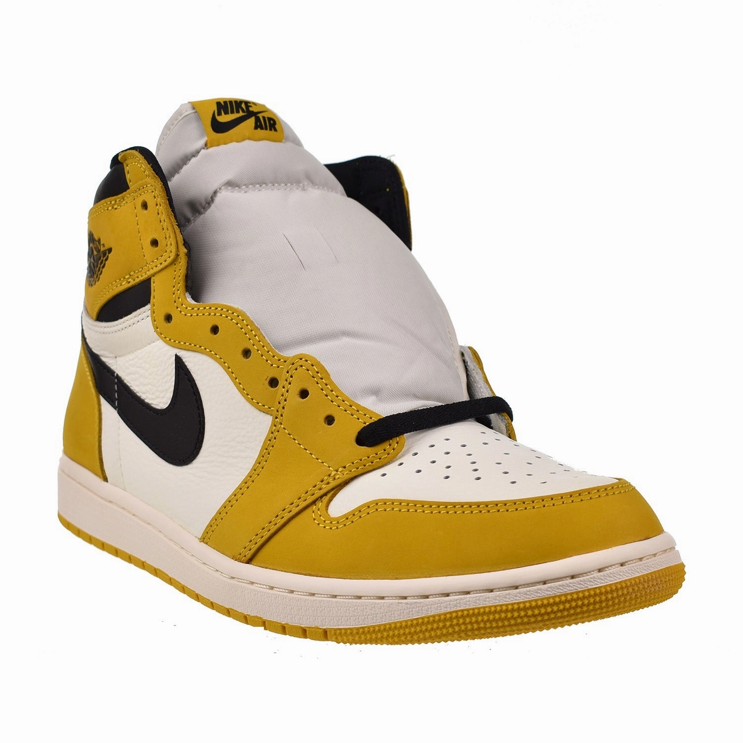 Originals Nite Jogger Casual Shoes Air Jordan 1 High OG Men's Shoes Yellow Ochre-Black-Sail