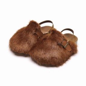 Well Worn Ballet Slippers MOF Kids girls autumn casual slippers with fur