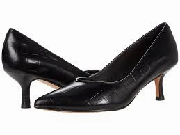 Clarks Violet55 Court Women's Heels Color Black Croc Running Shoes That Double As Casual Shoes