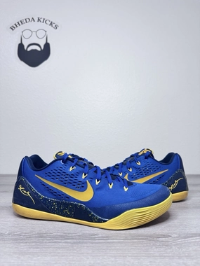 Asics Gel Resolution 9 Pickleball Shoes Size 10.5 - Nike Kobe 9 EM Gym Blue University Gold Mens 646701-474 Preowned
