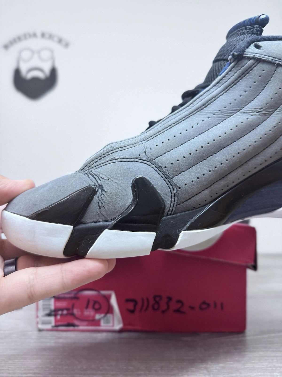 Asics Lacrosse Turf Shoes Size 10 - Nike Air Jordan 14 Retro Graphite Navy 311832-011 2011 Preowned