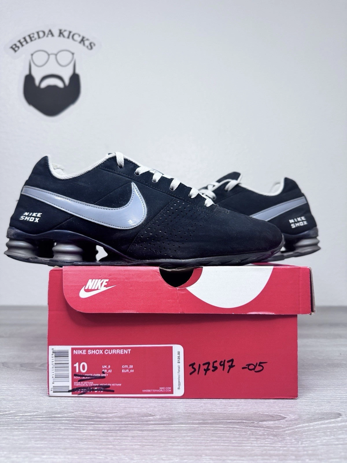 Size 10 - Nike Shox Deliver 317547-015 Black Grey Running Shoes Sneaker Rare Asics Running Shoes Stability