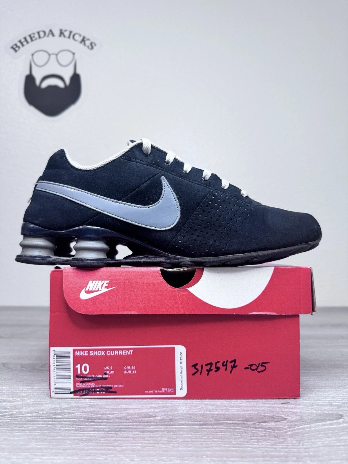 Size 10 - Nike Shox Deliver 317547-015 Black Grey Running Shoes Sneaker Rare Asics Custom Shoes