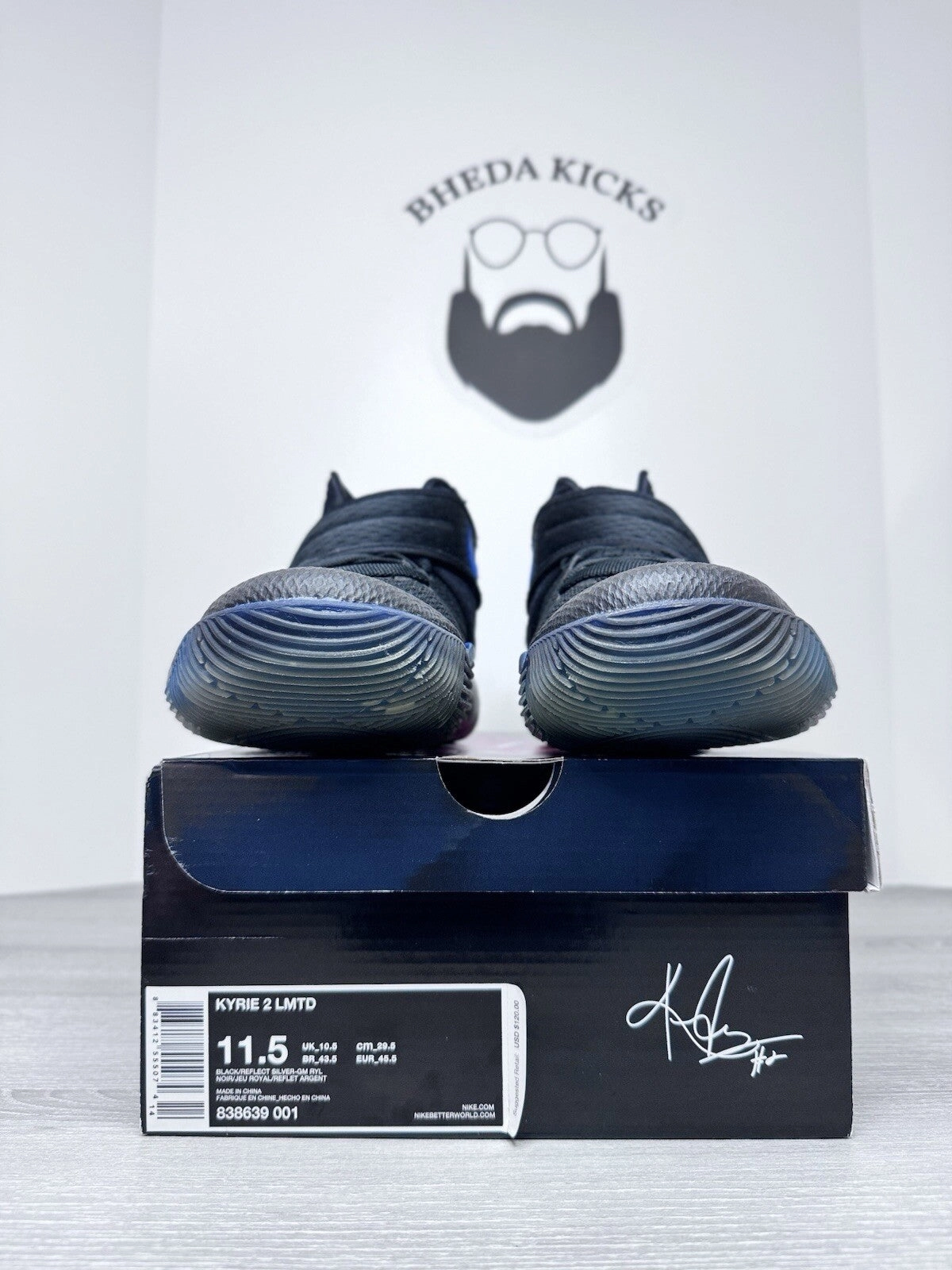 Size 11.5 - Nike Kyrie 2 Duke 838639-001 Blue Devils Limited Preowned Og New Asics Race Shoes