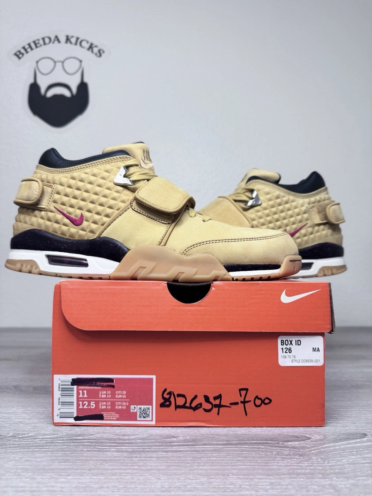Best Asics Running Shoes With Arch Support Size 11 - Nike Air Trainer V Cruz Wheat 2015 812637-700 Preowned Authentic