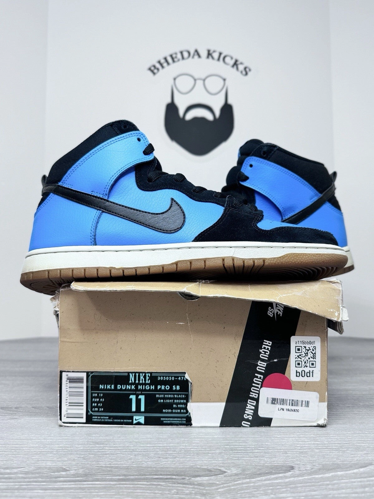 Size 11 - Nike SB Dunk High Pro Blue Hero (305050-470) Shoes Rare Og Asics Shoes Promo Code