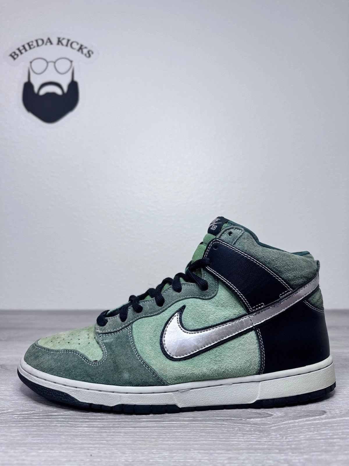 Size 12 - Nike Dunk High Pro SB "Brut" 2007 Men's Green Black Silver 305050-304 Cyber Monday Deals Asics Running Shoes